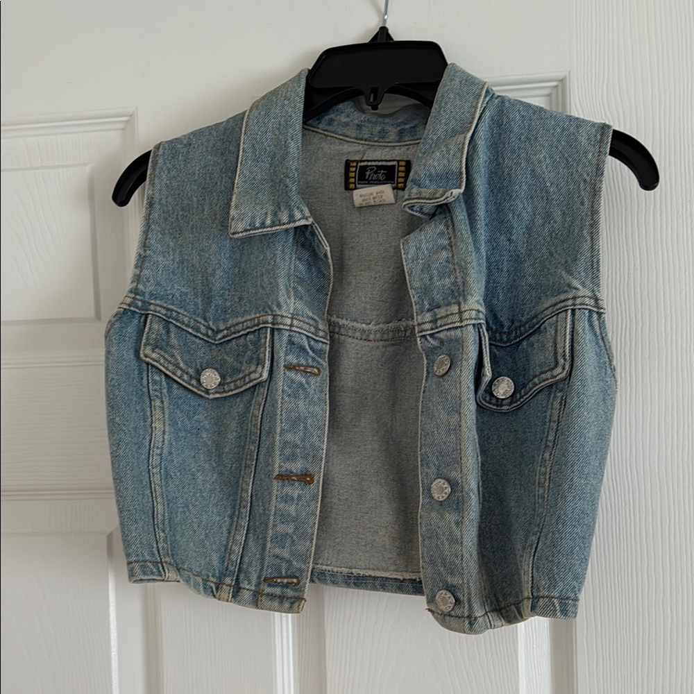 Vintage Blue Denim Vest